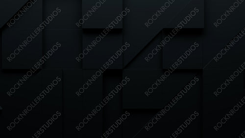 Abstract background made of Black 3D Blocks. Tech 3D Render .