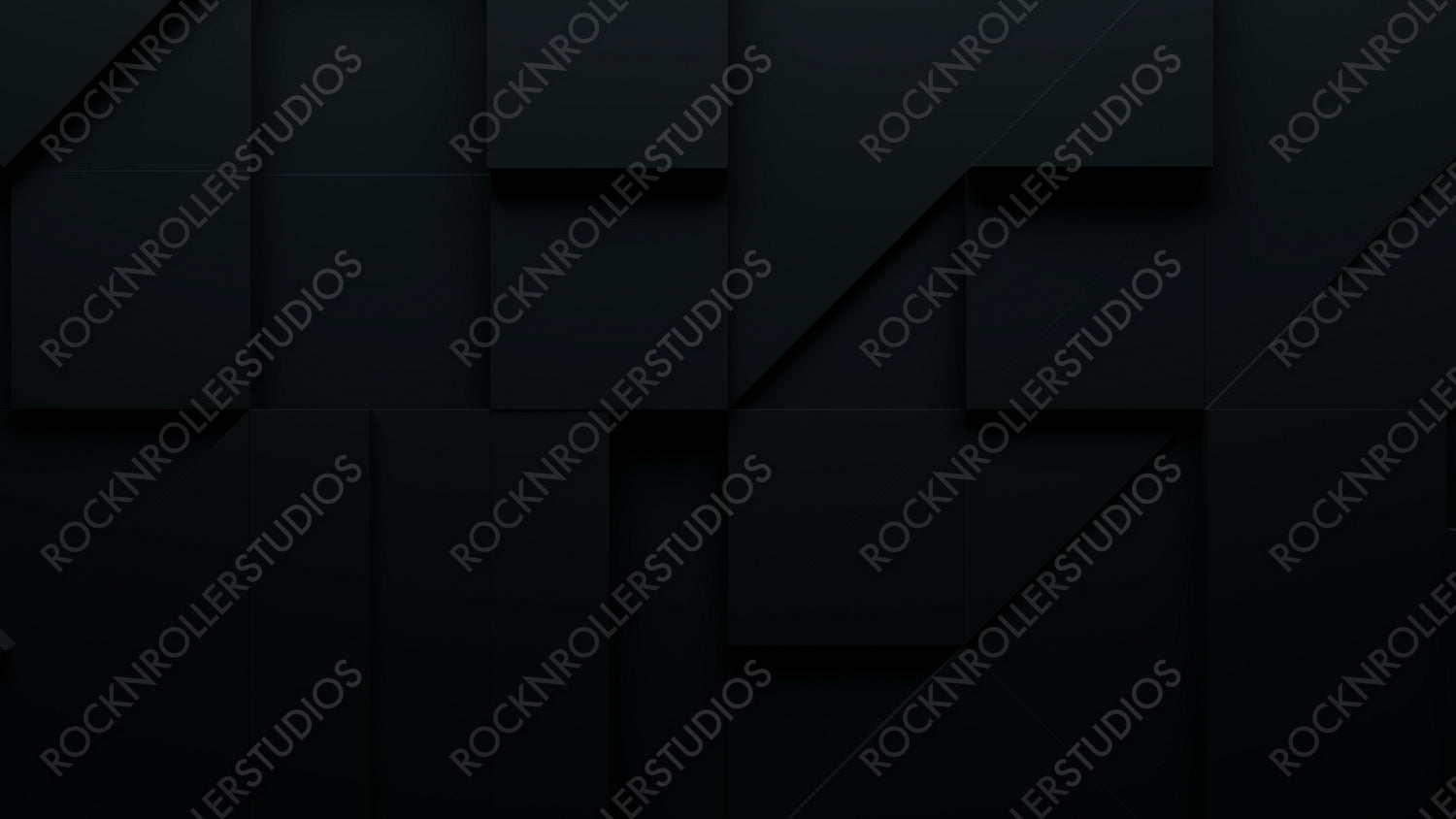 Abstract background made of Black 3D Blocks. Tech 3D Render .