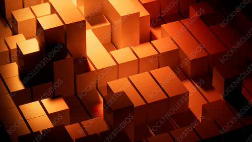 Orange and Yellow, Futuristic Tech Wallpaper. 3D Render.
