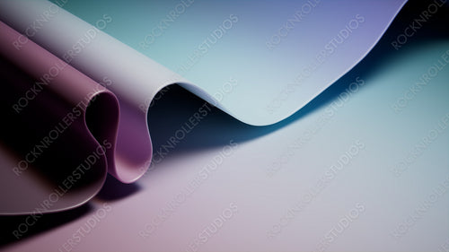Modern 3D Abstract Background with Ripple Surface. Purple and Blue Wallpaper with Copy-Space.