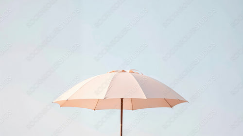 Elegant Minimalist Parasol Against a Clear Sky