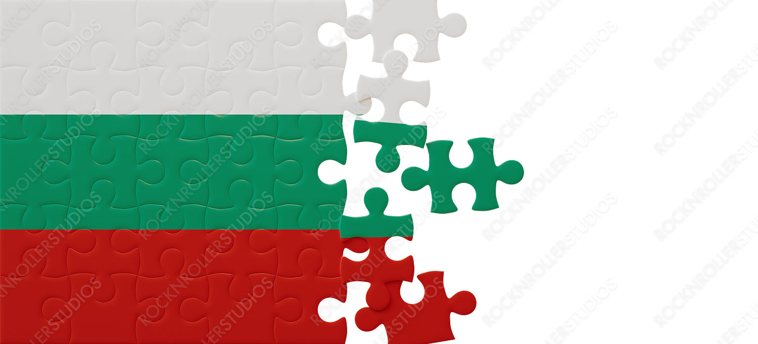 Piece Together Bulgaria: Creative Jigsaw Puzzle Flag in Assembly