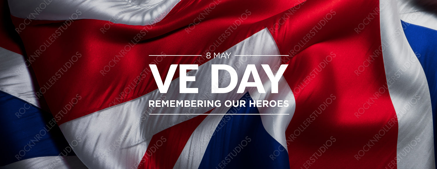 Vivid VE Day Tribute: Allied Flags Unite in Remembrance - May 8 WWII Commemoration