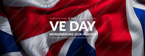 Vivid VE Day Tribute: Allied Flags Unite in Remembrance - May 8 WWII Commemoration