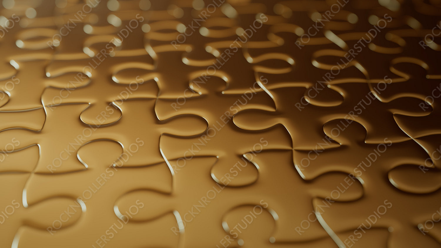 Golden Glow on Glossy Jigsaw: The Art of Connection and Reflection