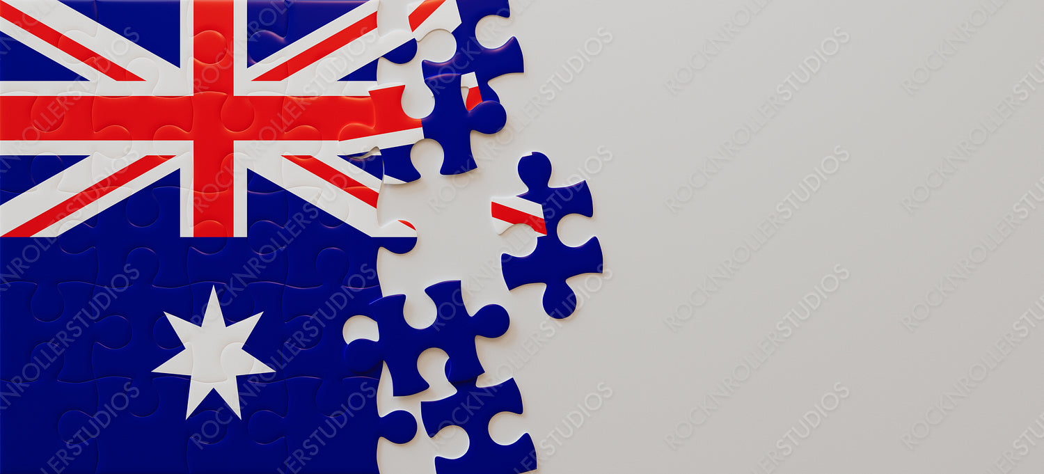 Australia's Flag as a Jigsaw Puzzle: Incomplete Yet Strikingly Symbolic