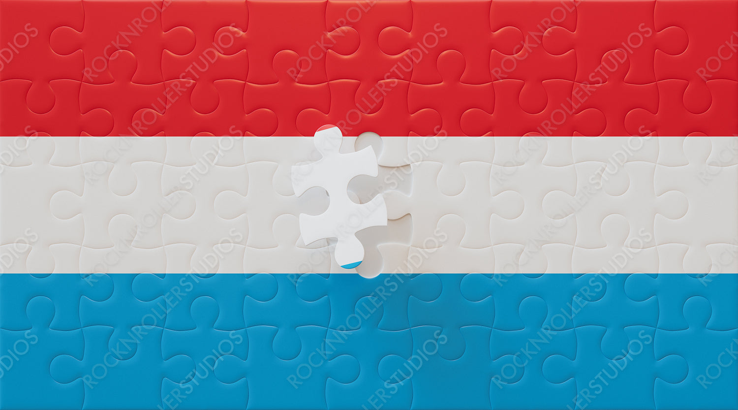 Completing Unity: Luxembourg Flag as a Jigsaw Puzzle