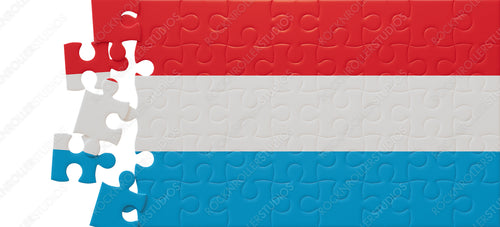 Unfinished Luxembourg Flag Puzzle: A Symbol of National Pride and Perseverance