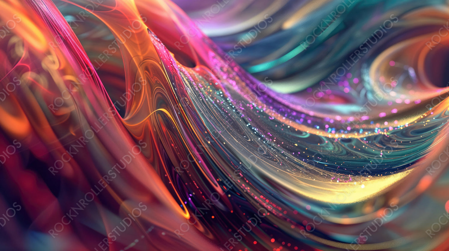 Colorful Abstract Waves - Vibrant, Dynamic Artistic Design