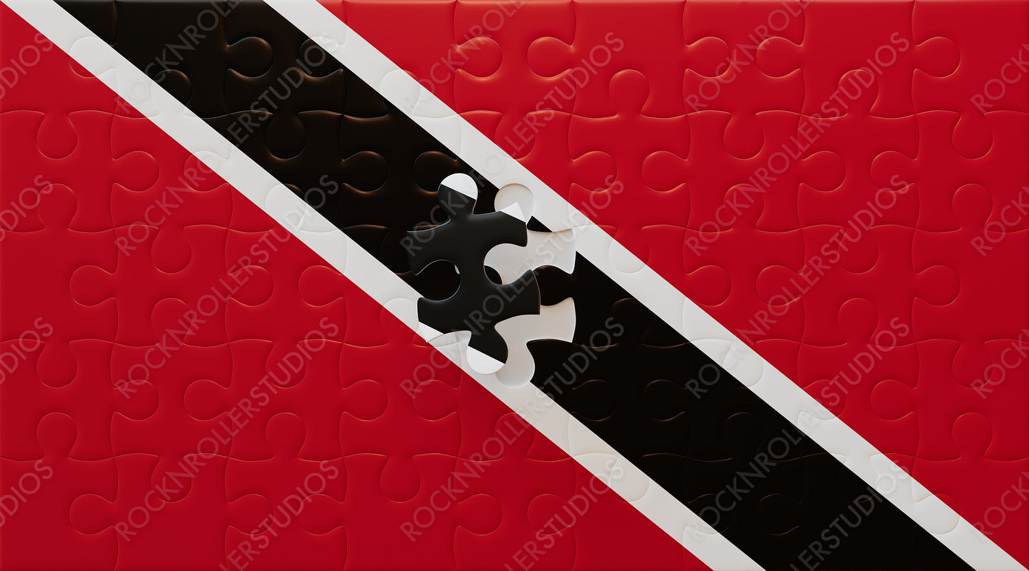 Completing Trinidad and Tobago: Jigsaw Puzzle with Flag Design