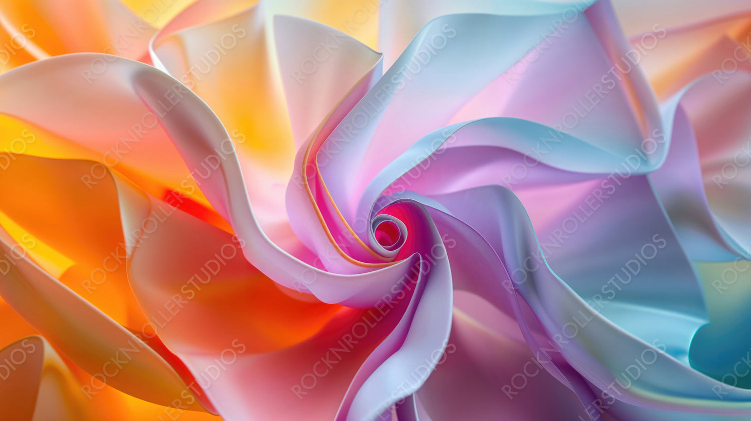 Colorful Flowing Fabric Creating a Stunning Spiral