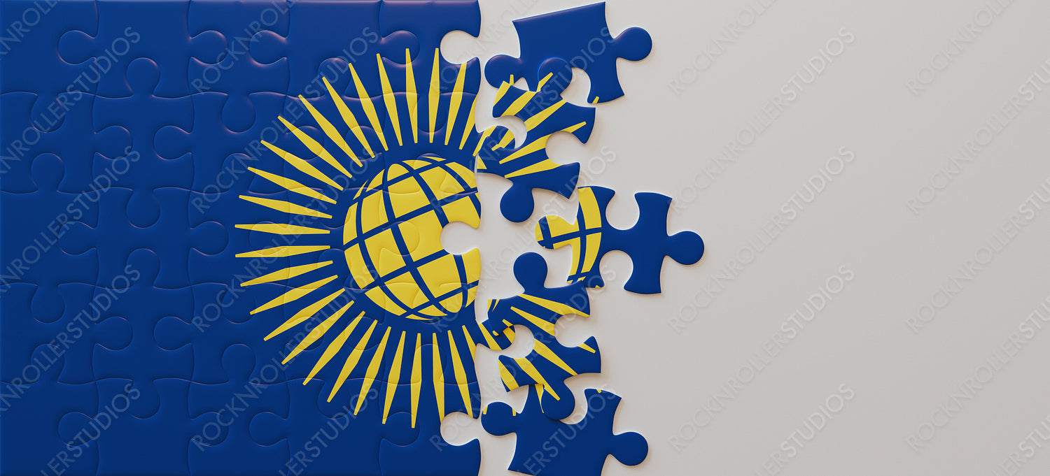 Unity in Pieces: Commonwealth Emblem Jigsaw Puzzle Symbolizing Global Cooperation