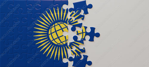 Unity in Pieces: Commonwealth Emblem Jigsaw Puzzle Symbolizing Global Cooperation