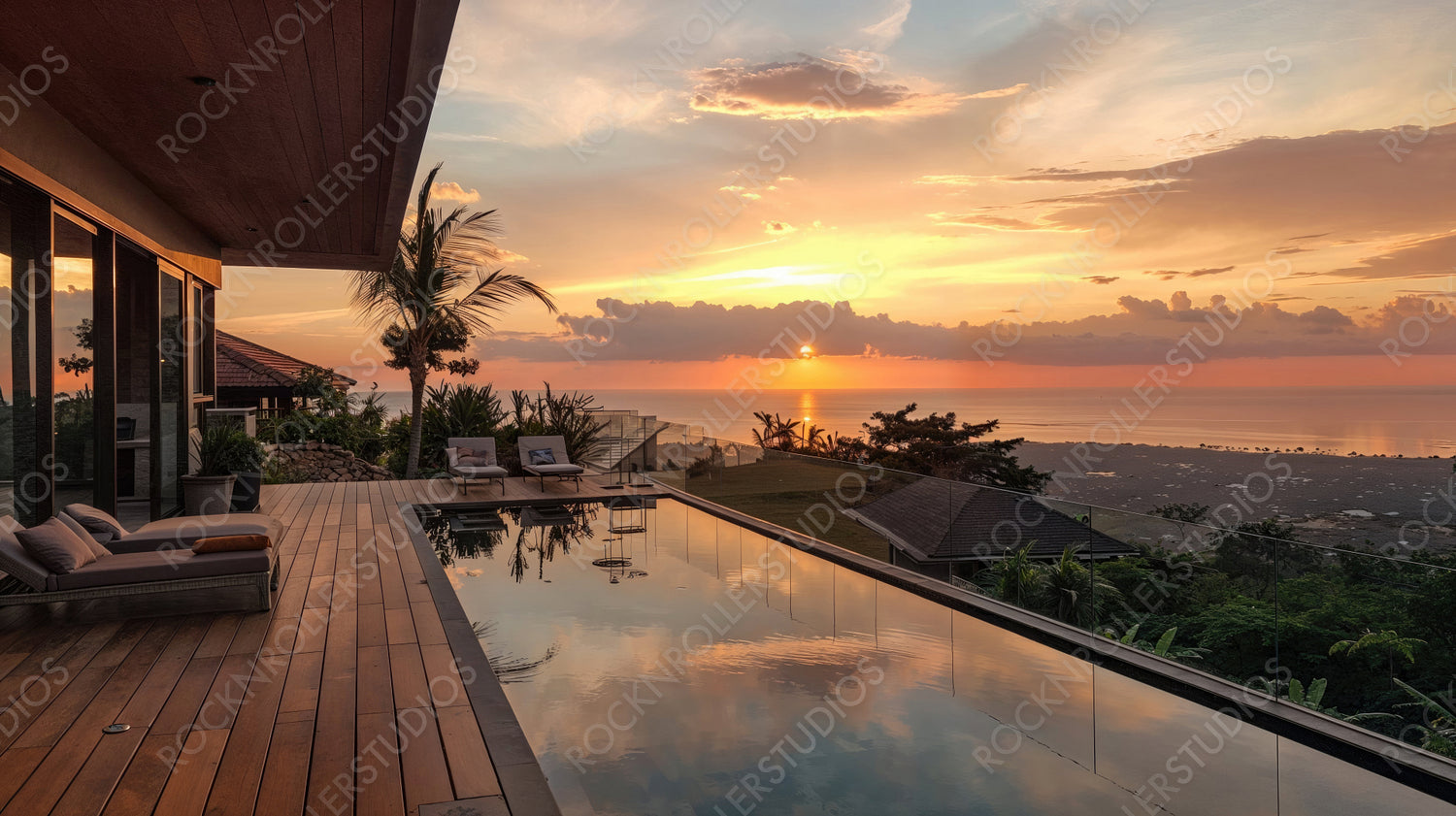 Tropical Paradise Villa with Infinity Pool Overlooking Sunset Ocean View