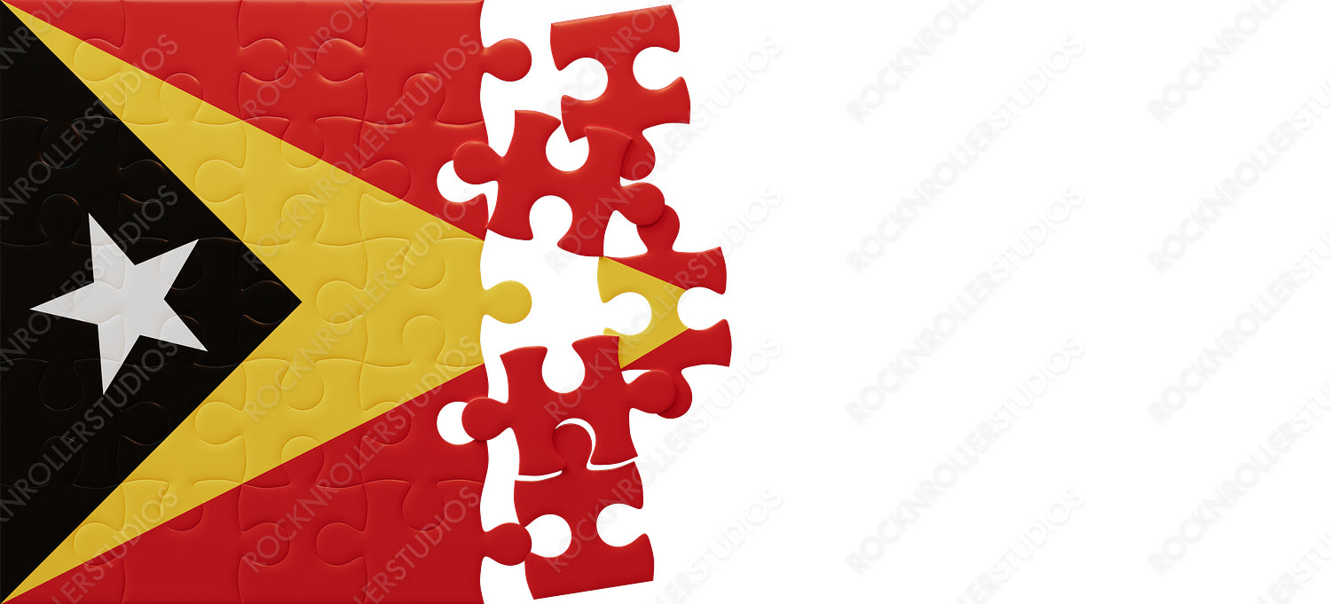 East Timor Flag as an Unfinished Jigsaw Puzzle: A Creative Symbol of Nationhood