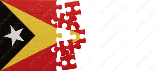 East Timor Flag as an Unfinished Jigsaw Puzzle: A Creative Symbol of Nationhood