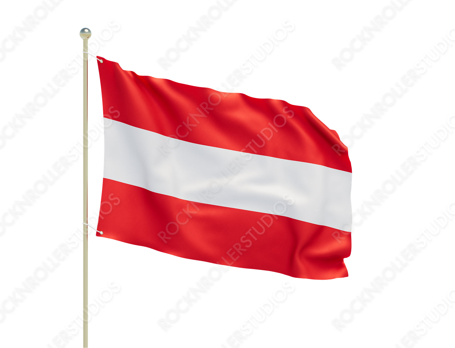 Vibrant Austrian Flag Waving Proudly in the Breeze. Transparent PNG