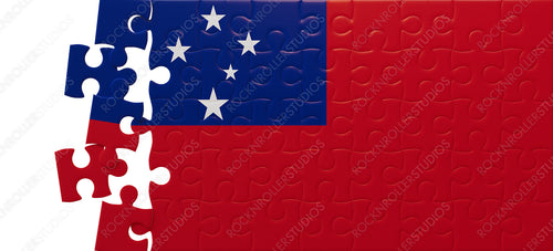 Unfinished Samoa Flag Jigsaw Puzzle: A Symbol of Challenge and Patriotism