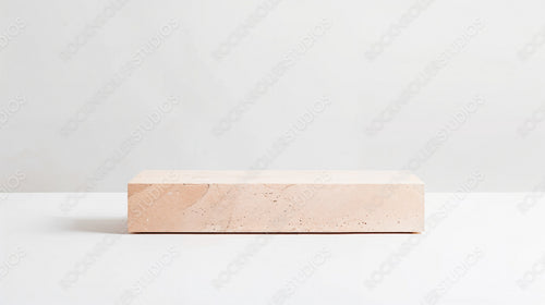 Natural Stone Plinth on White Background