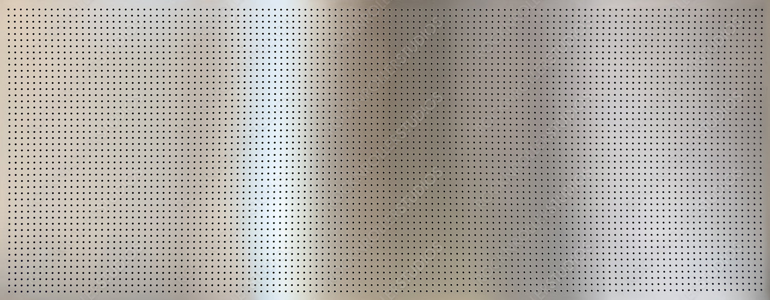 Glossy Metallic Sheet with Perforations - Modern Industrial Texture