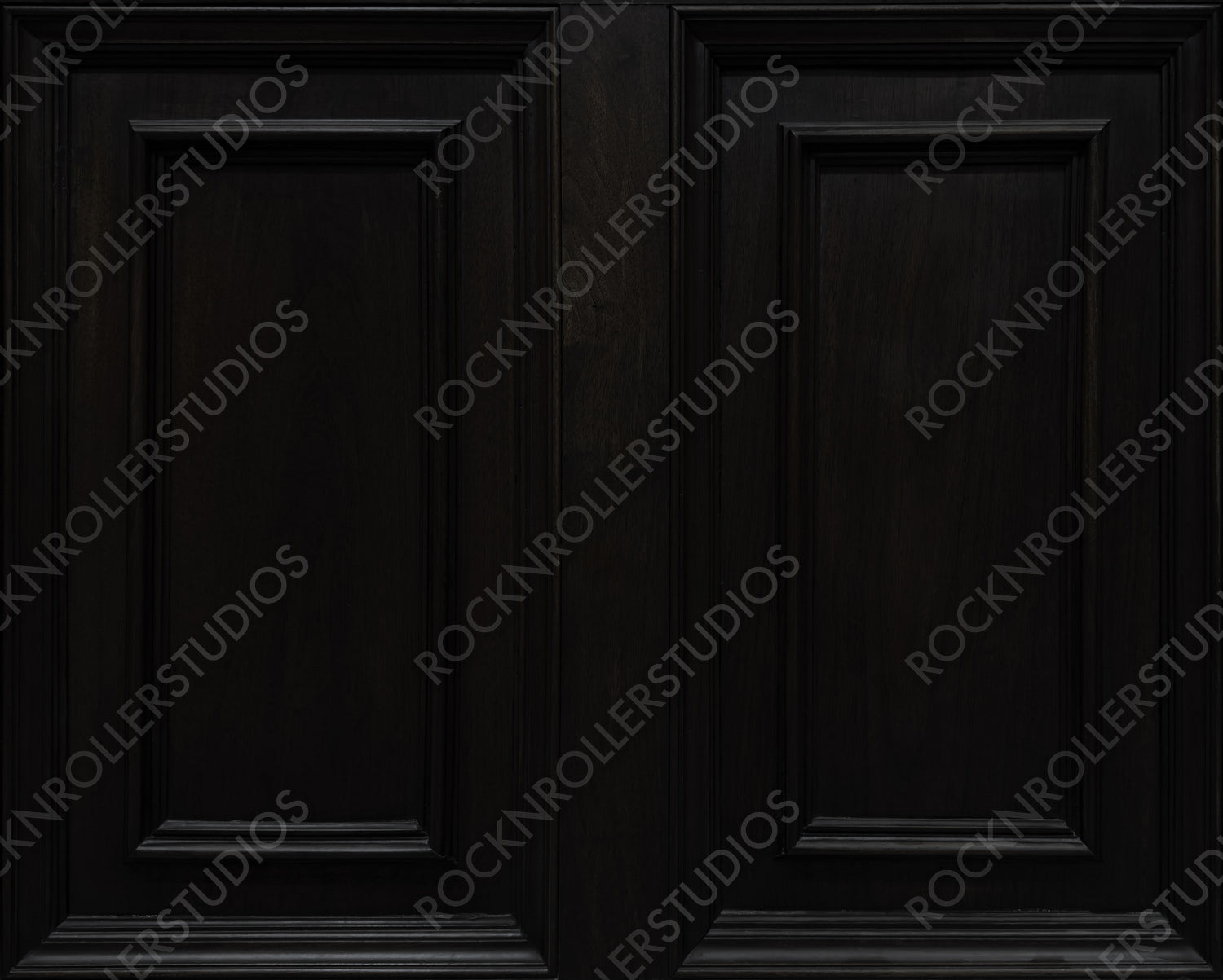 Elegant Black Double Doors in Classic Panelled Design: A Touch of Luxury and Sophistication