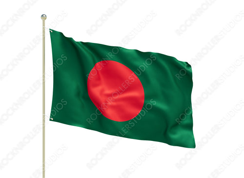 Vibrant Bangladesh Flag with Red Circle on Lush Green - Symbol of Pride and Identity. Transparent PNG