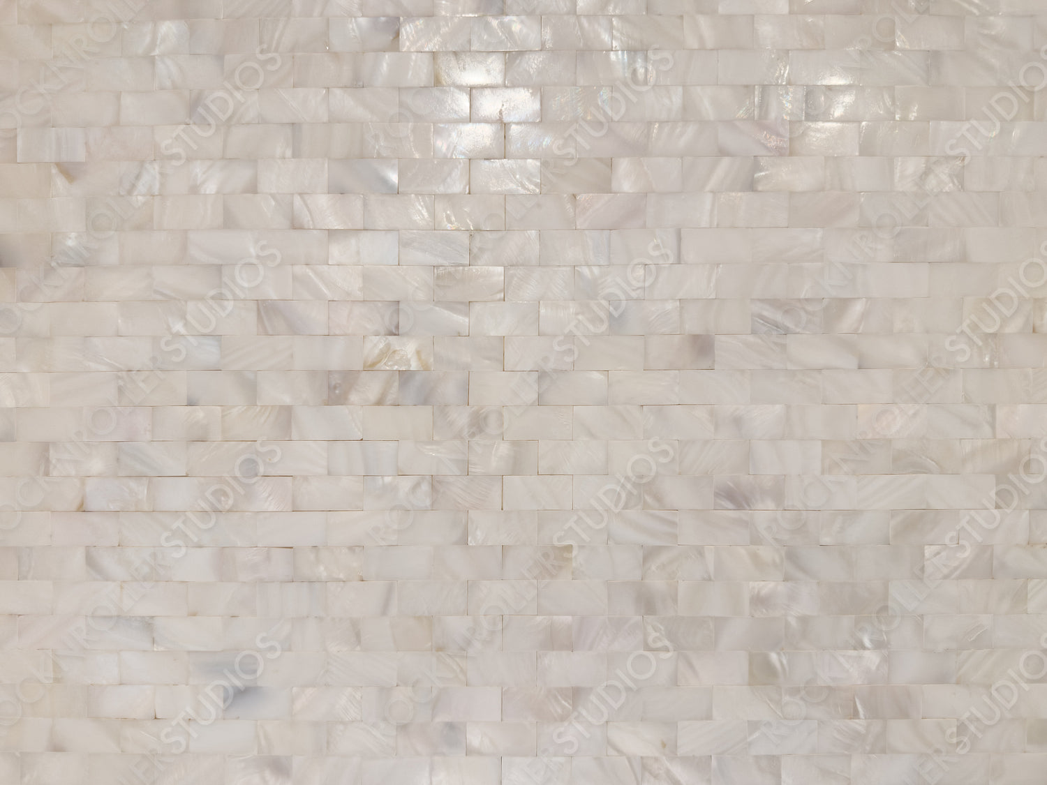 Shimmering Iridescent Tile Mosaic with Mother-of-Pearl Finish