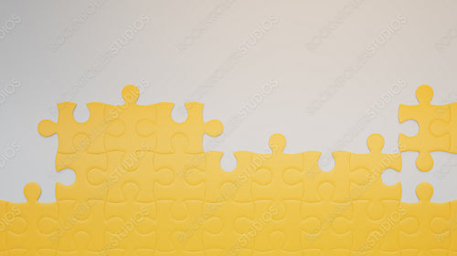 Unfinished Yellow Puzzle Wave: Symbolizing Strategy and Teamwork Challenges
