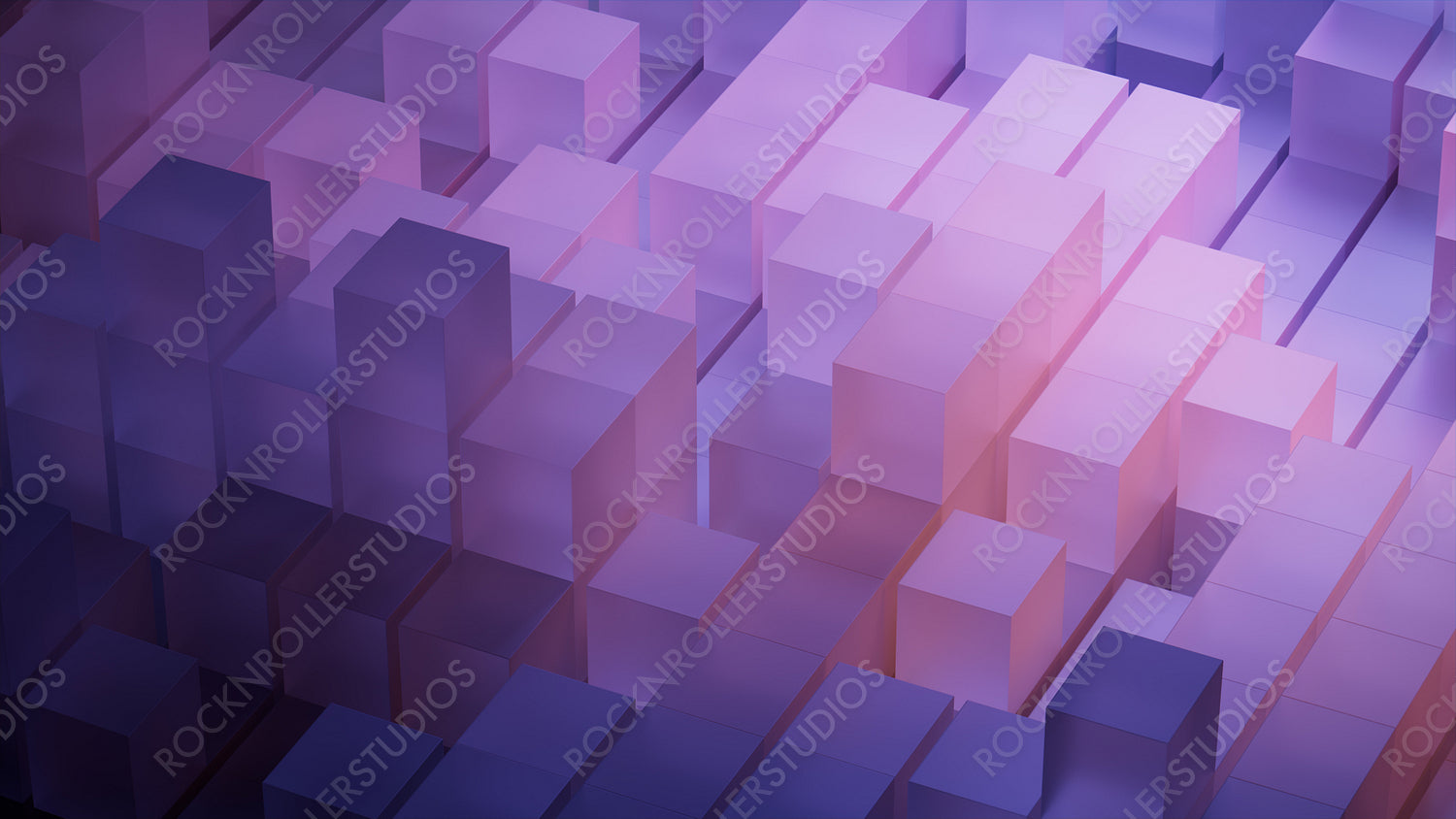 Violet and Orange, Futuristic Tech Background. 3D Render.