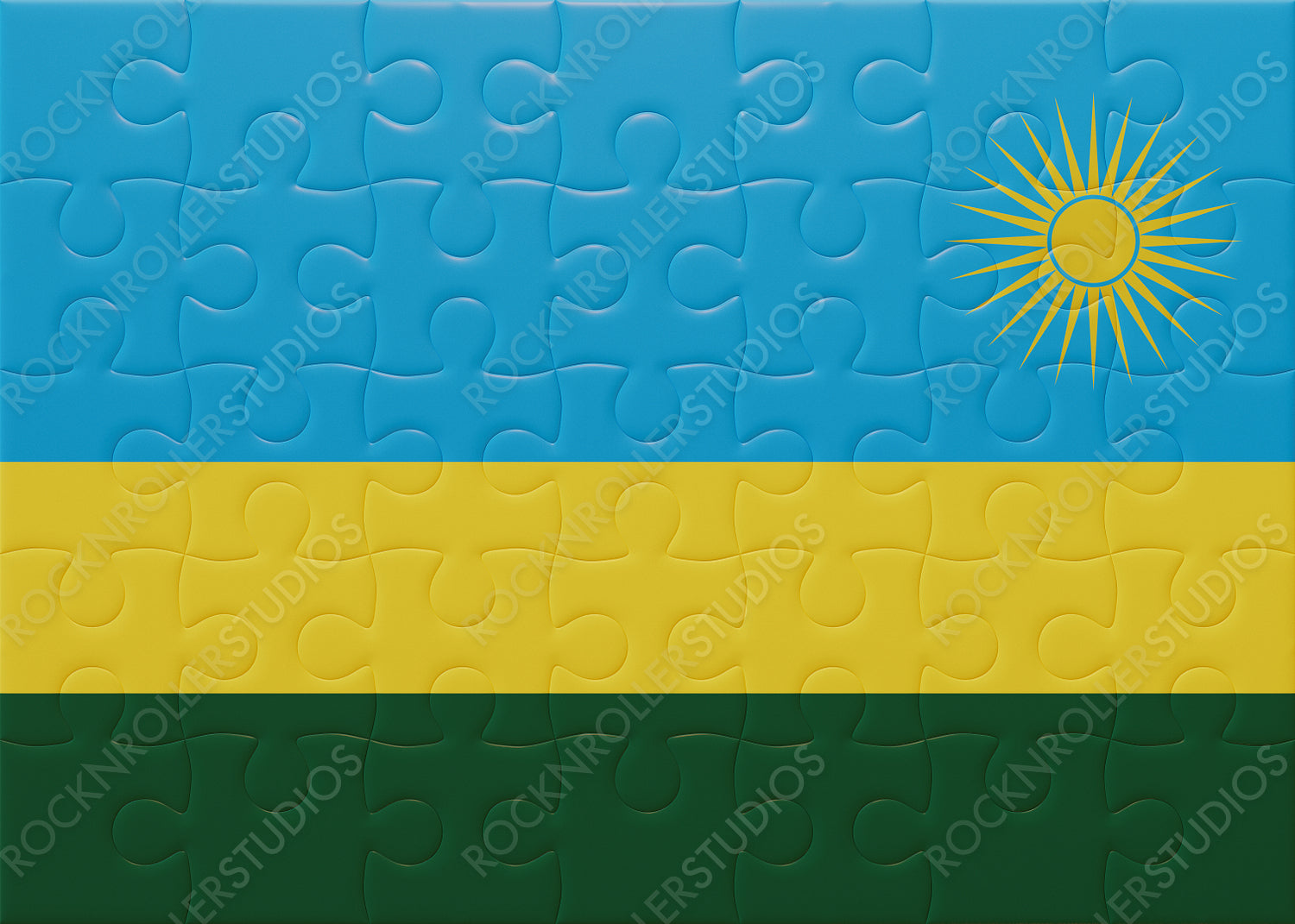 Complete Rwanda Flag Jigsaw Puzzle: A Symbol of Unity and Integration