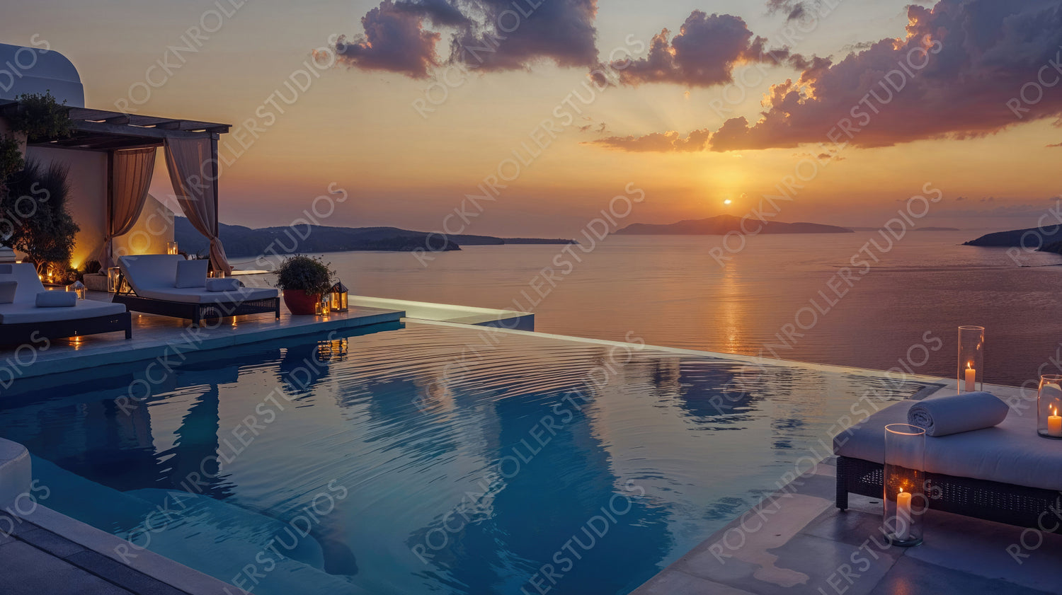 Infinity Pool Overlooking Sunset Ocean - Luxurious Villa, Serene Escape, Scenic View