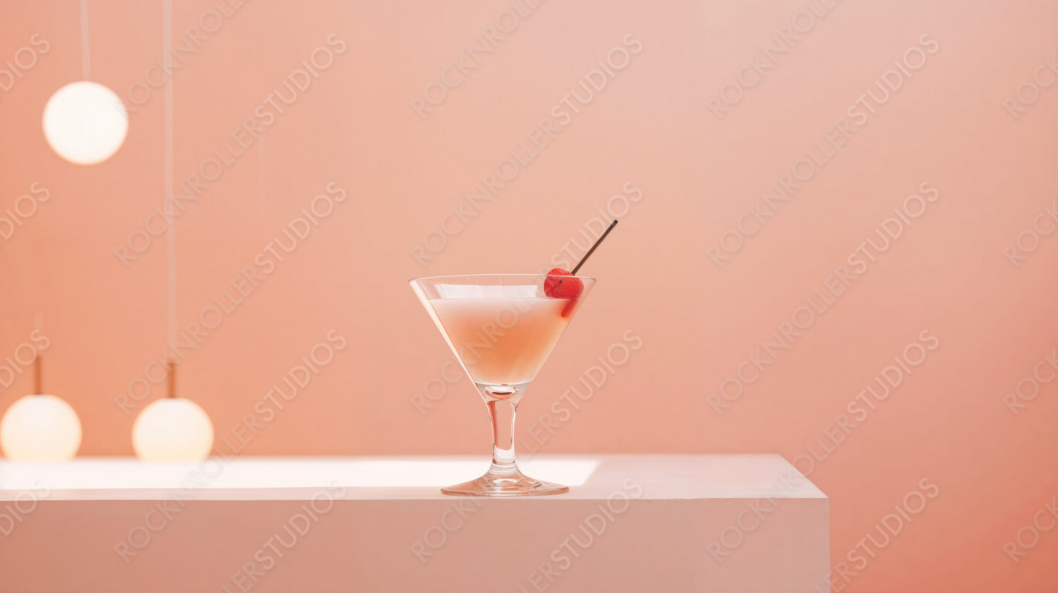 Elegant Cocktail in Stylish Minimalist Setting