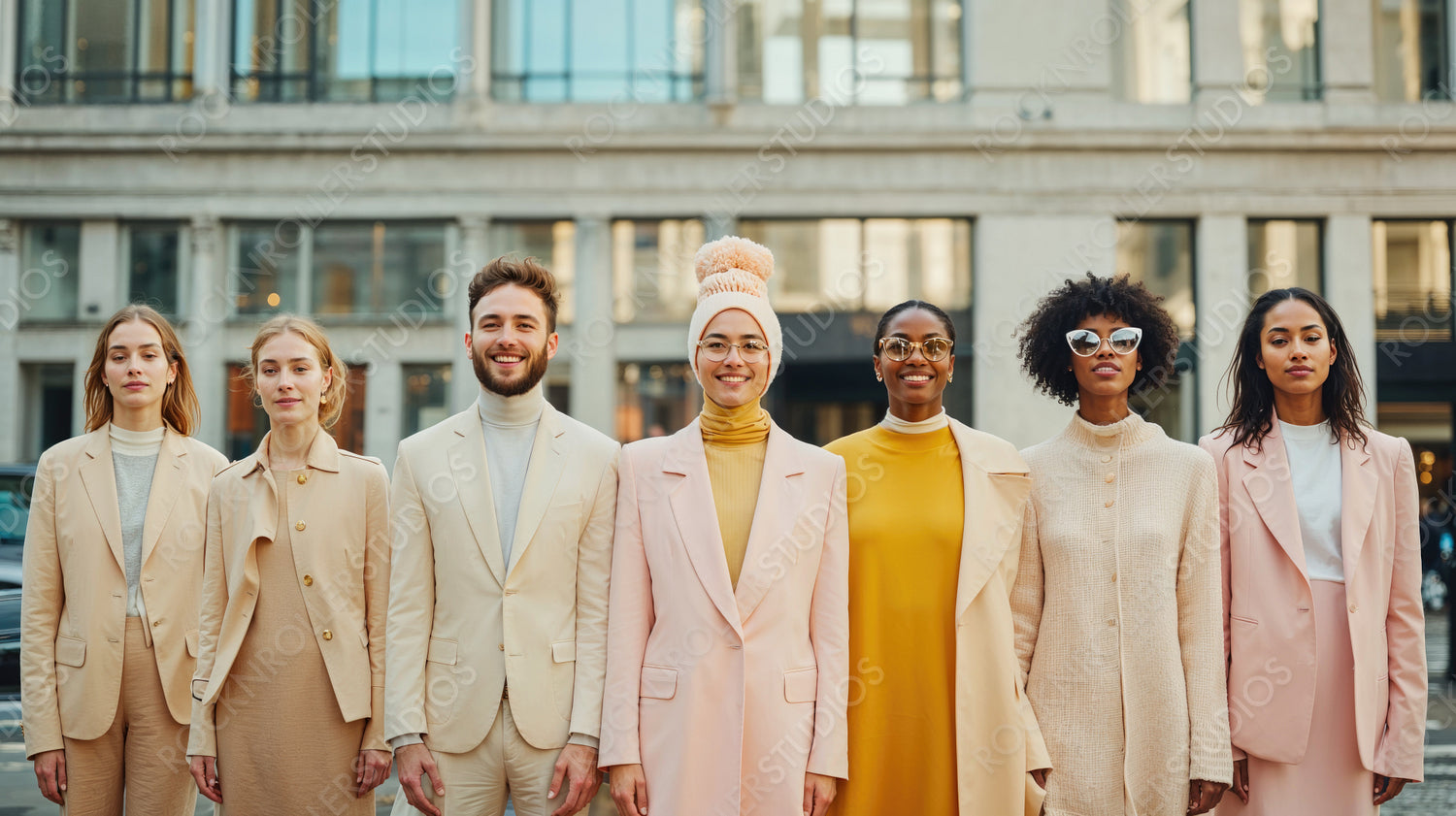 Chic and Diverse: Stylish Group in Urban Setting