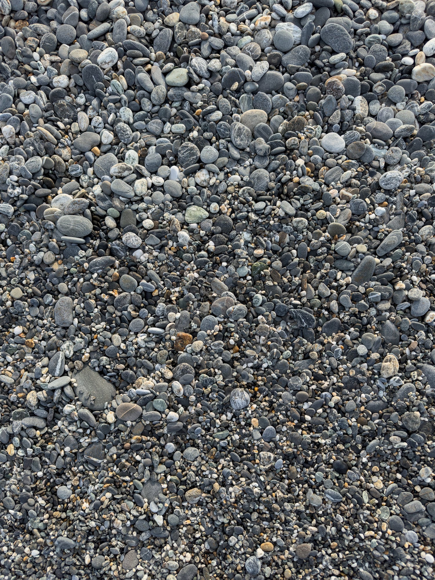 Small River Pebbles Background, Natural Stone