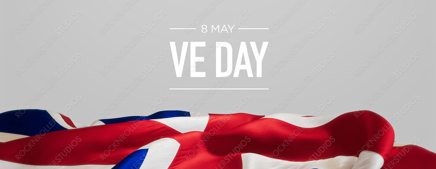 Vibrant Union Jack Celebrates VE Day: Commemoration of WWII Victory in Europe