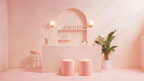 Glamorous Pink Interior with Modern Decor and Elegant Touches