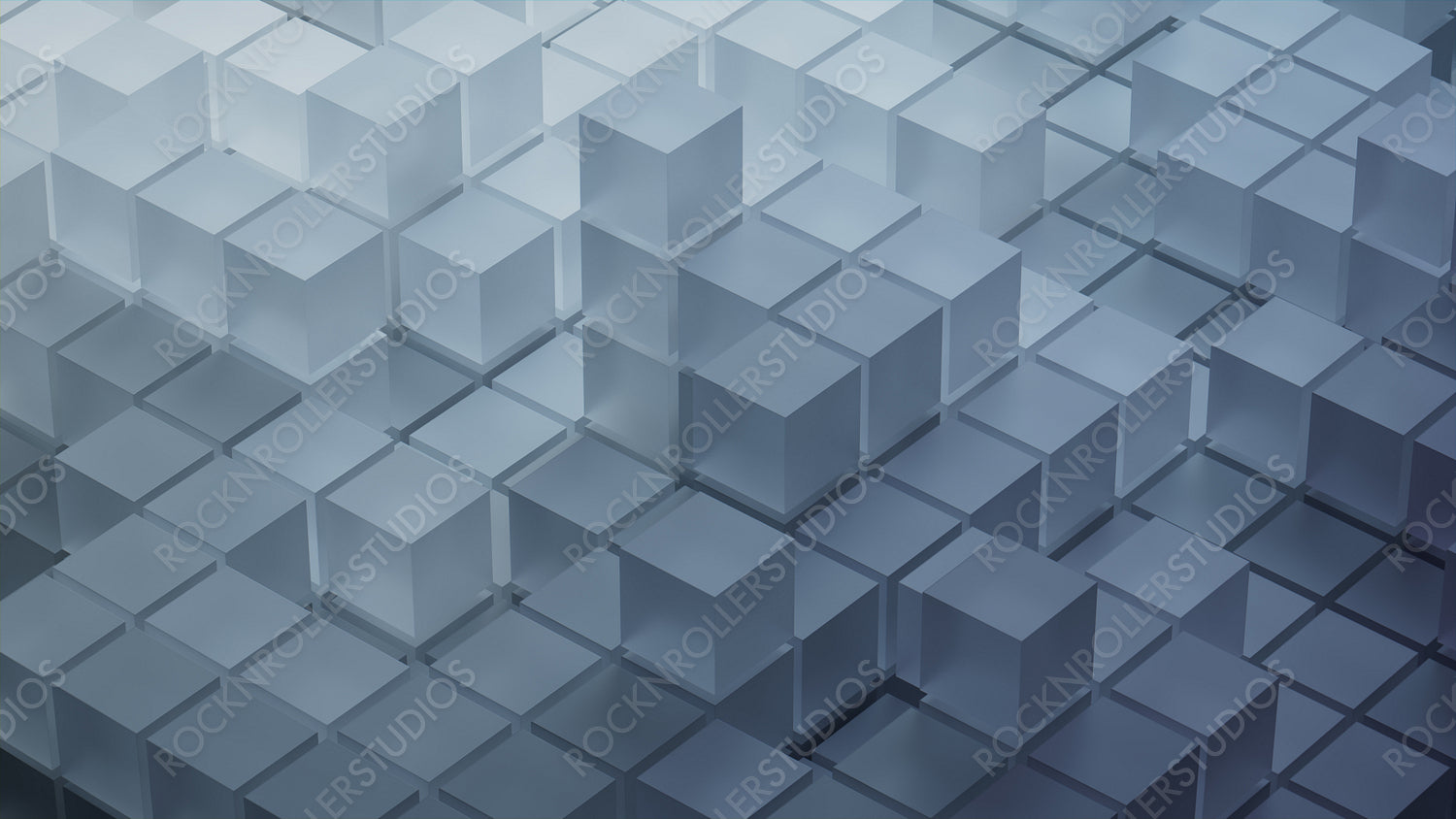 Grey, Translucent Blocks Neatly Constructed to create a Contemporary Tech Wallpaper. 3D Render.
