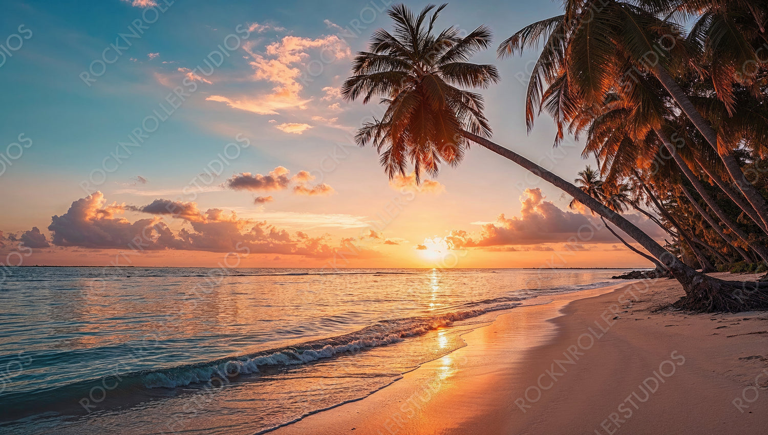 Exotic Sunrise Beach in Bali. Luxury Vacation Shoreline. Well-being concept.