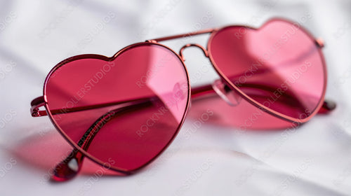 Chic Heart-Shaped Sunglasses in Pink: A Romantic Summer Fashion Statement