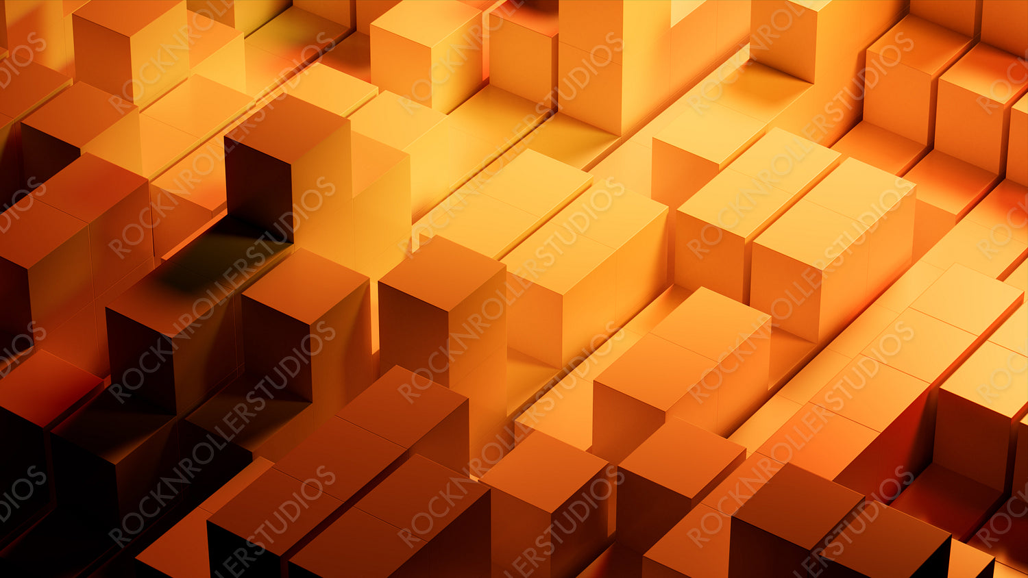 Orange and Yellow, Innovative Tech Wallpaper. 3D Render.