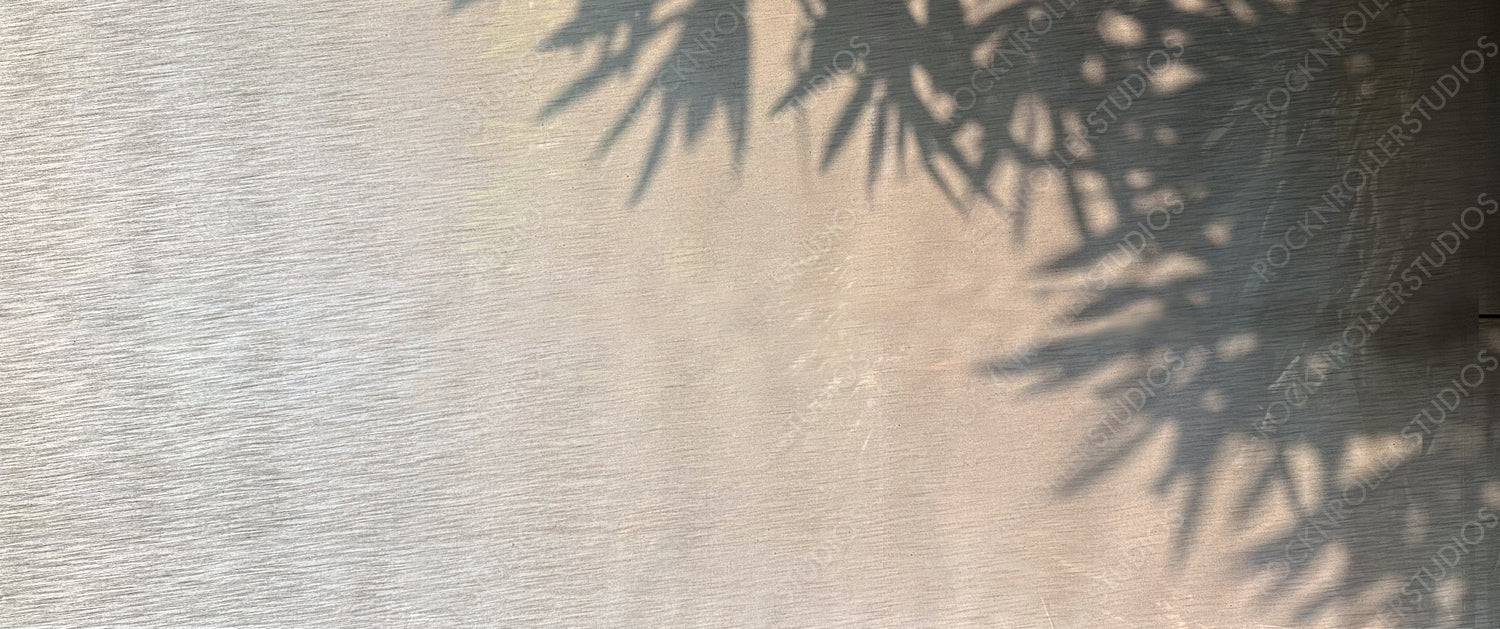 Serene Shadow Play: Botanical Silhouette on Textured Blind