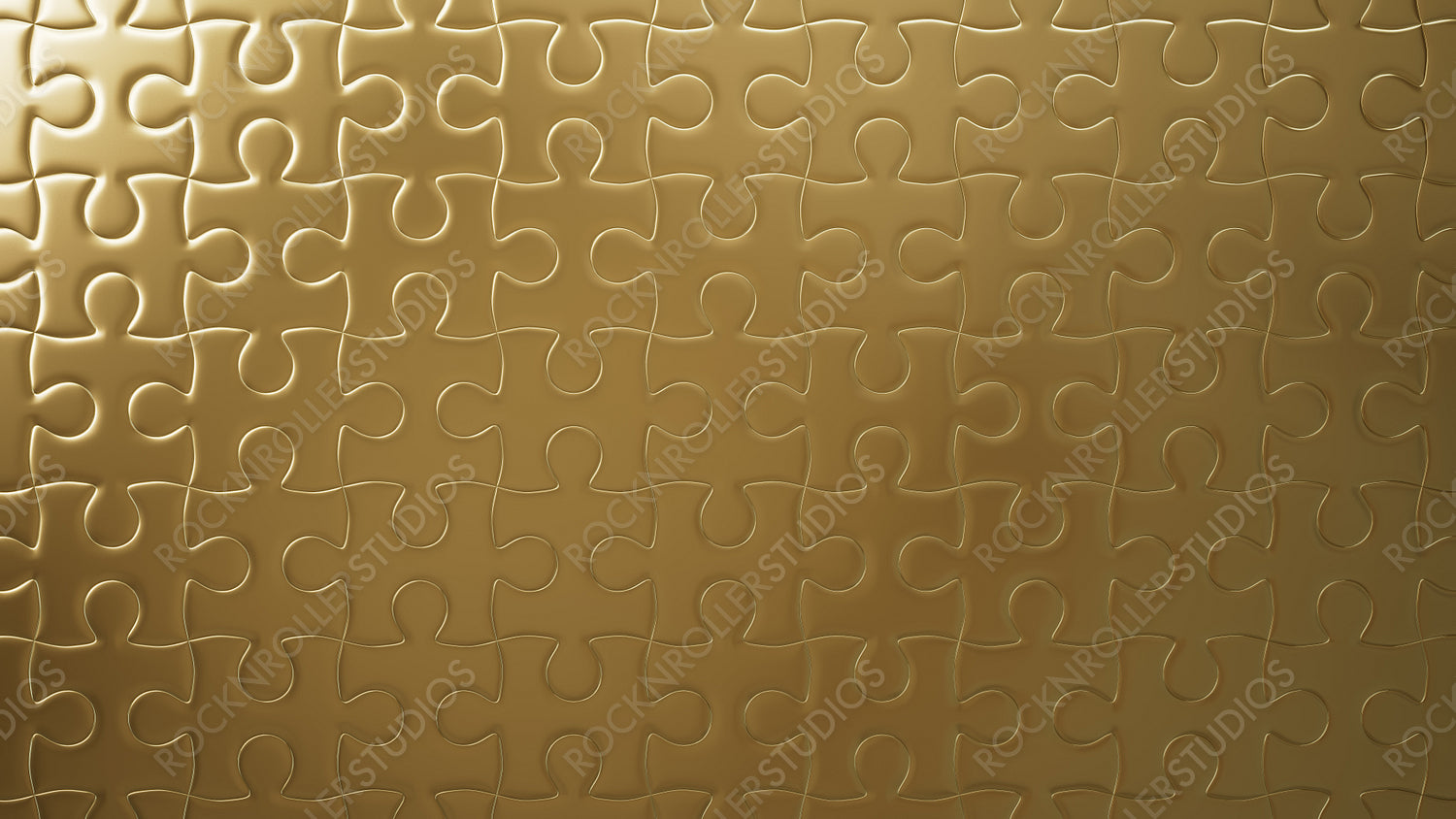 Stunning Golden Jigsaw Puzzle: Seamless Metallic Texture with Elegant 3D Effects