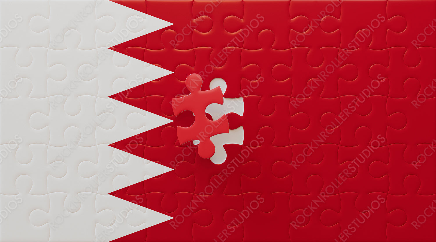 Unity in Pieces: Bahrain Flag Completes with Final Jigsaw Puzzle Piece