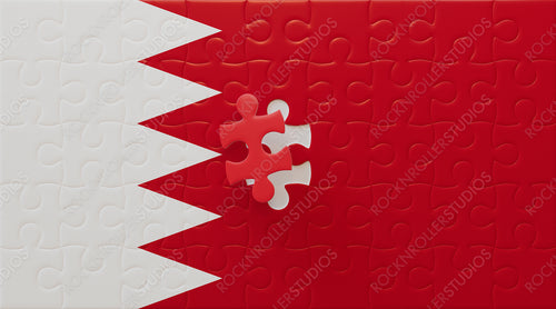 Unity in Pieces: Bahrain Flag Completes with Final Jigsaw Puzzle Piece