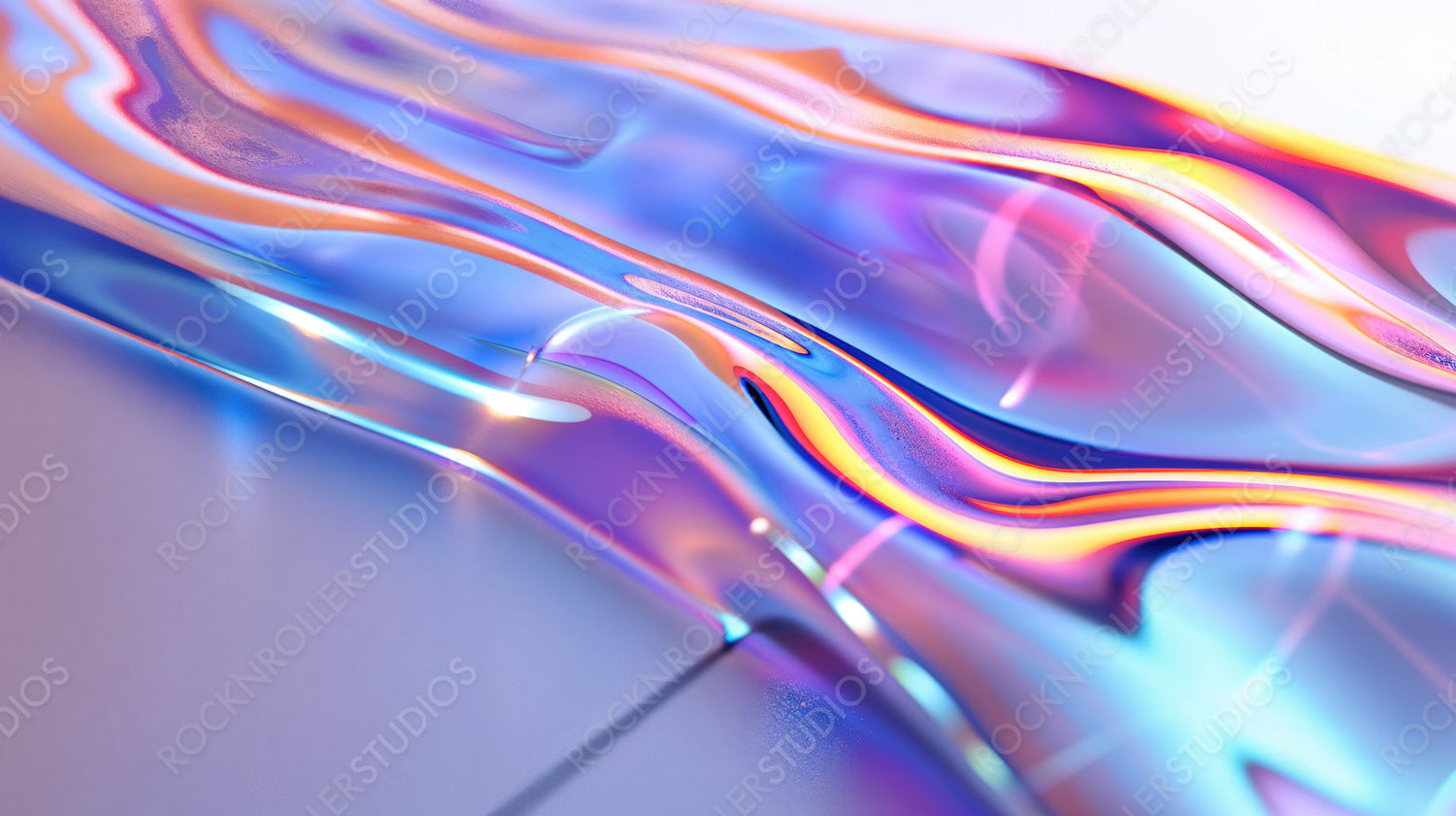 Abstract Wavy Surface with Vivid Colors and Smooth Texture