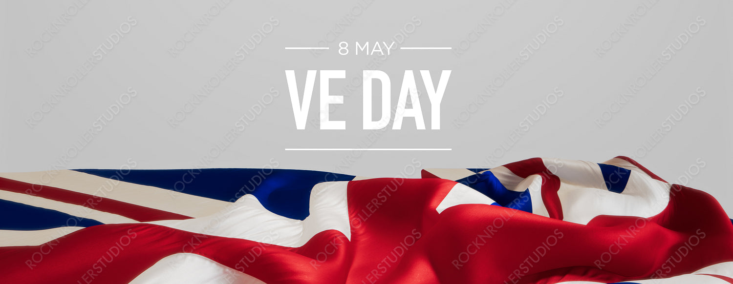 Stunning Union Jack Flag Commemorating VE Day - May 8, 1945