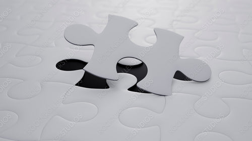 Final Piece Ascending: A Close-Up of a Jigsaw Puzzle Symbolizing Solution and Strategy