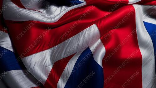 Stunning Patriotic Flag in Silk: Bold Geometric Patterns with Dramatic Lighting and copy-space