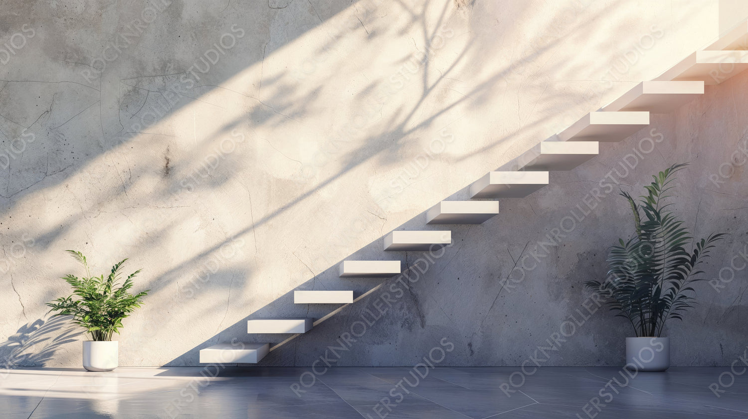 Minimalist Floating Stairs - Modern, Clean Interior Design