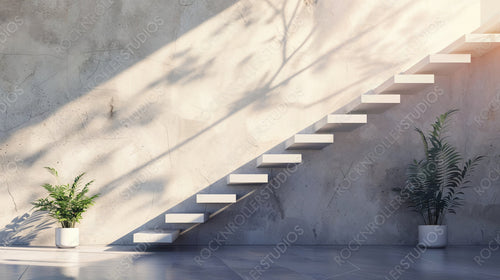 Minimalist Floating Stairs - Modern, Clean Interior Design